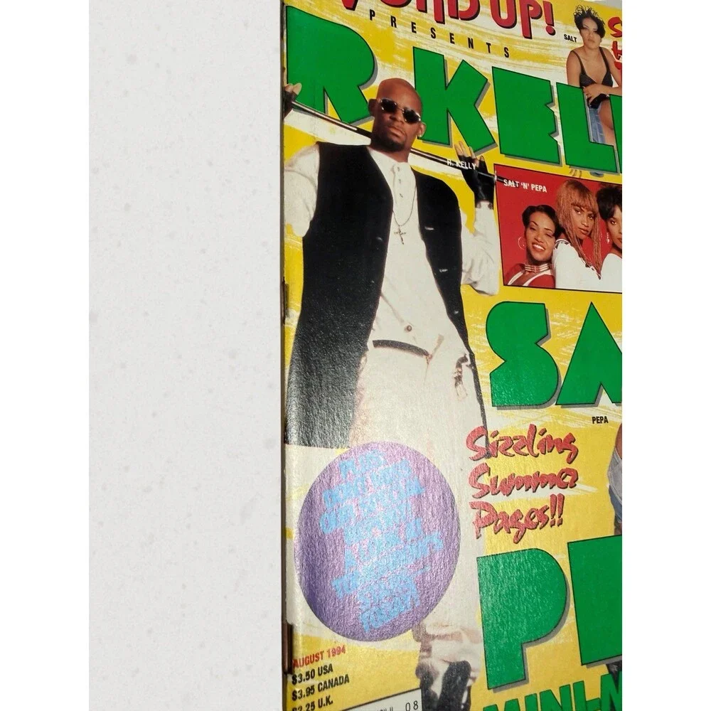 Vintage Word Up Magazine August 1994 R Kelly Salt N Pepa 90s Rap R&B Hip Hop